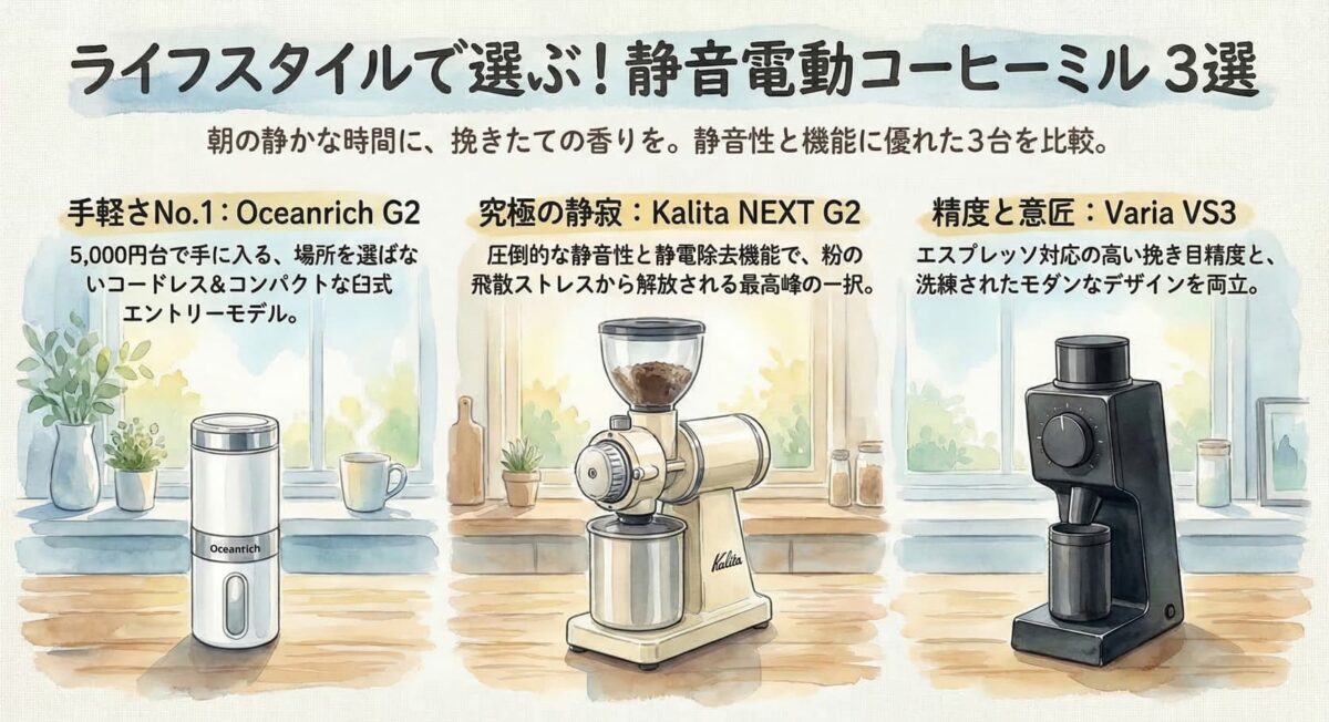 coffeemillおすすめ３品インフォグラフィック