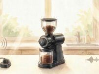 電動静音コーヒーミルが置いてある