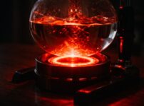 サイフォン用ビームヒーター（ハロゲン）の赤い光 アルコールランプの代用熱源