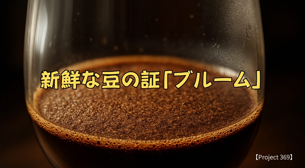 新鮮な豆の証「ブルーム」