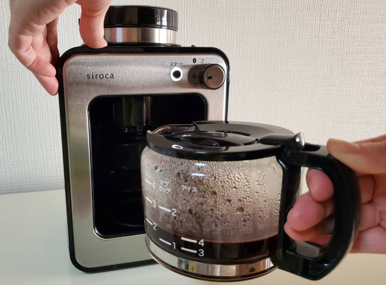 siroca コーヒー出来上がり