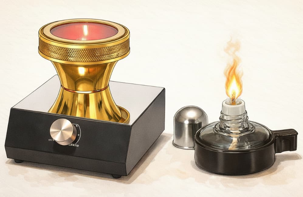 サイフォン用バナーヒーターとアルコールランプ