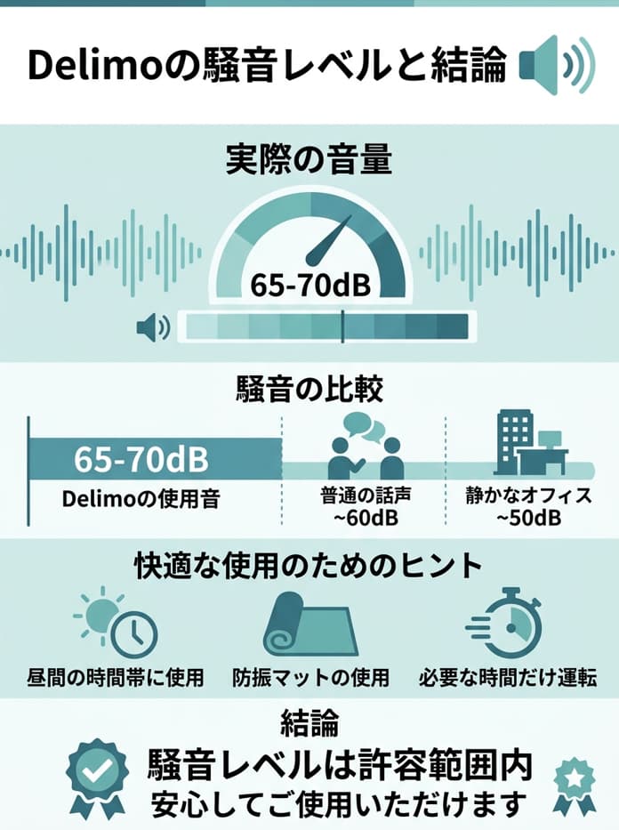 delimoの騒音に関するインフォグラフィック