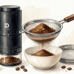 delimoとコーヒー粉ふるい