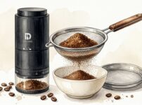 delimoとコーヒー粉ふるい