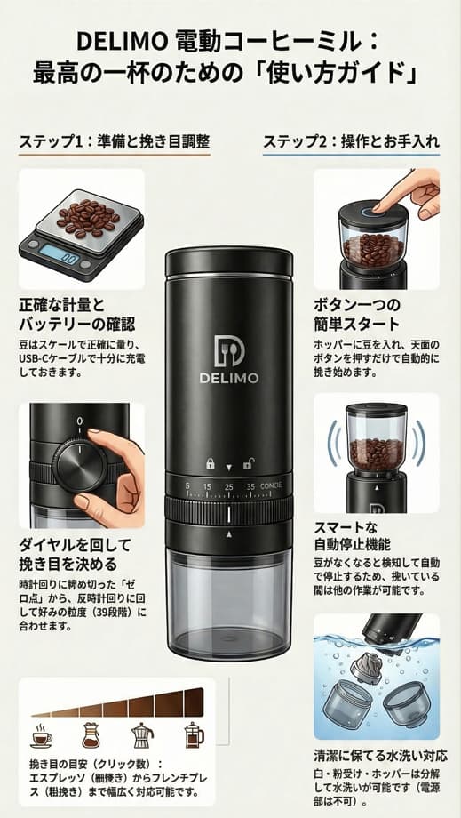 delimoの使い方インフォグラフィック