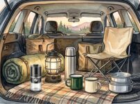 delimoが車のトランクに置いてある