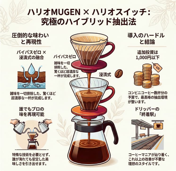 ハリオ スイッチとMUGENハイブリッド