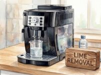 マグニフィカSと石灰除去と書かれたオブジェ