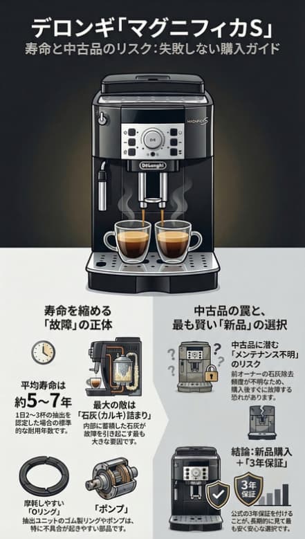 マグニフィカの製品寿命に関するインフォグラフィック