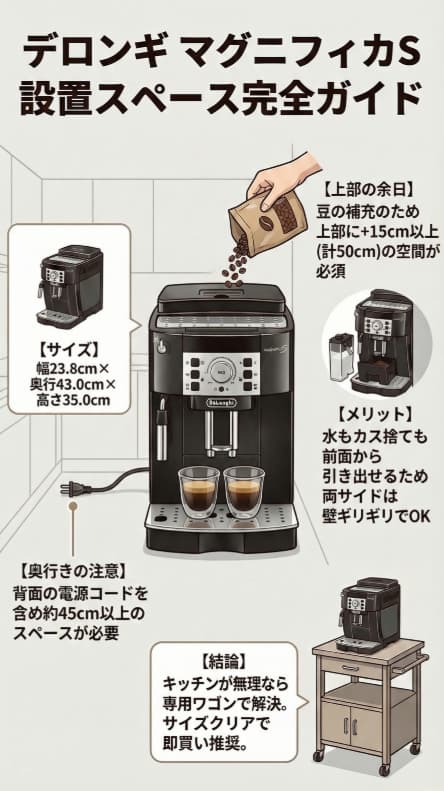 マグニフィカのサイズに関するインフォグラフィック