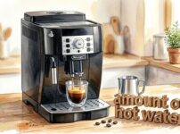 マグニフィカと湯量と書かれたオブジェ