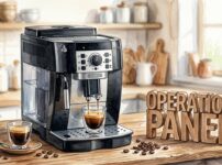 マグニフィカSと操作パネルと書かれたオブジェ