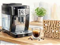 マグニフィカSと電源トラブルと書かれたオブジェ