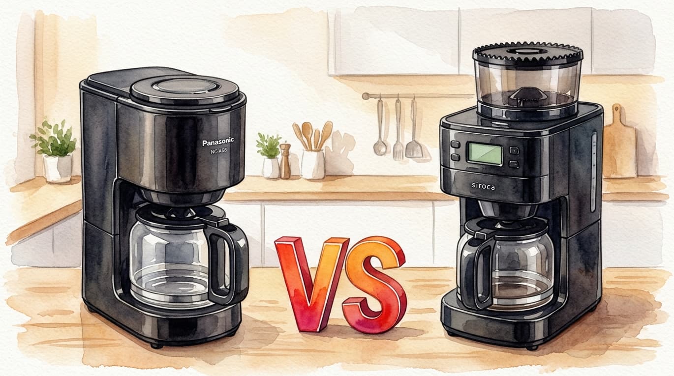 パナソニックNC-A58 vs シロカカフェばこPRO比較！2026年最新コーヒー