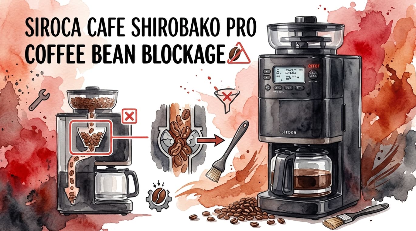 シロカ カフェばこPRO 豆詰まり｜ミルが回らない原因は〇〇がほとんど