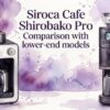 Siroca Cafe Shirobako Pro Comparison with lower-end models