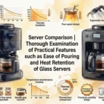 Siroca Cafe Shirobako Pro　Server Comparison Thorough Examination of Practical Features such as Ease of Pouring and Heat Retention of Glass Servers