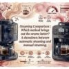 Siroca Cafe Shirobako Pro　Steaming Comparison Which method brings out the aroma better A showdown between automatic steaming and manual steaming