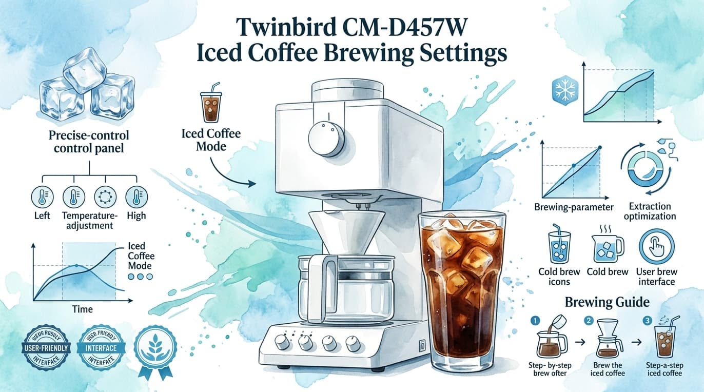Twinbird CM-D457W Iced Coffee Brewing Settings2