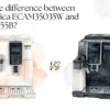 ECAM35035W(白)とECAM35055B(黒)を並べた比較画像