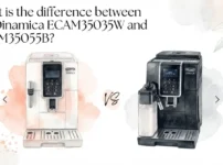 ECAM35035W(白)とECAM35055B(黒)を並べた比較画像