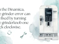 On the Dinamica, the grinder error can be fixed by turning the grinder knob one click clockwise.