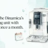 Wash the Dinamica's brewing unit with water once a month.
