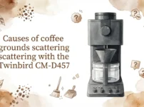 Causes of coffee grounds scattering with the Twinbird CM-D457